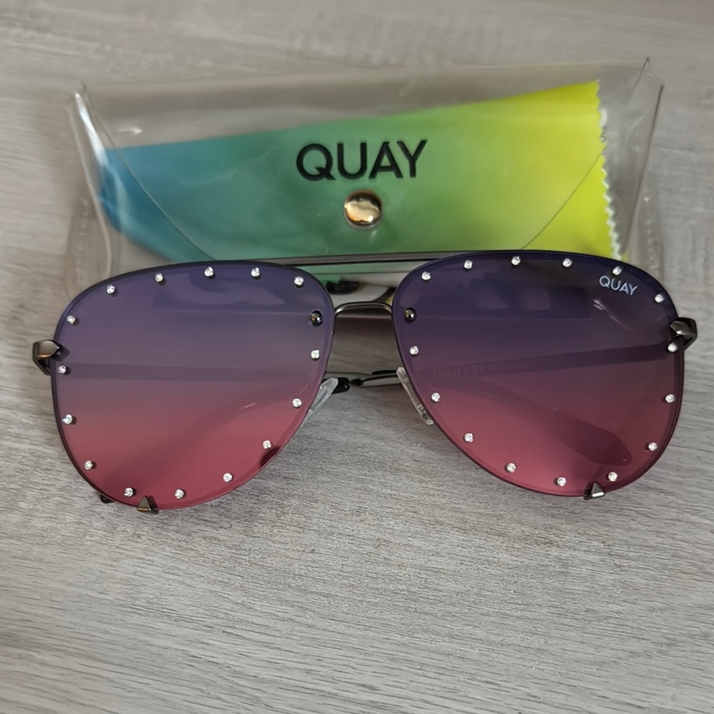 Quay Australia Purple Gradient Sunglasses